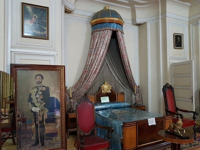 Bedroom of Emperor Haile Sillassie I at Ethnological Museum in Addis Ababa