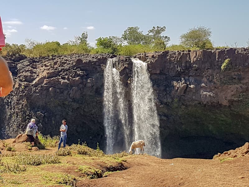 Blue Nile Falls in the dry season