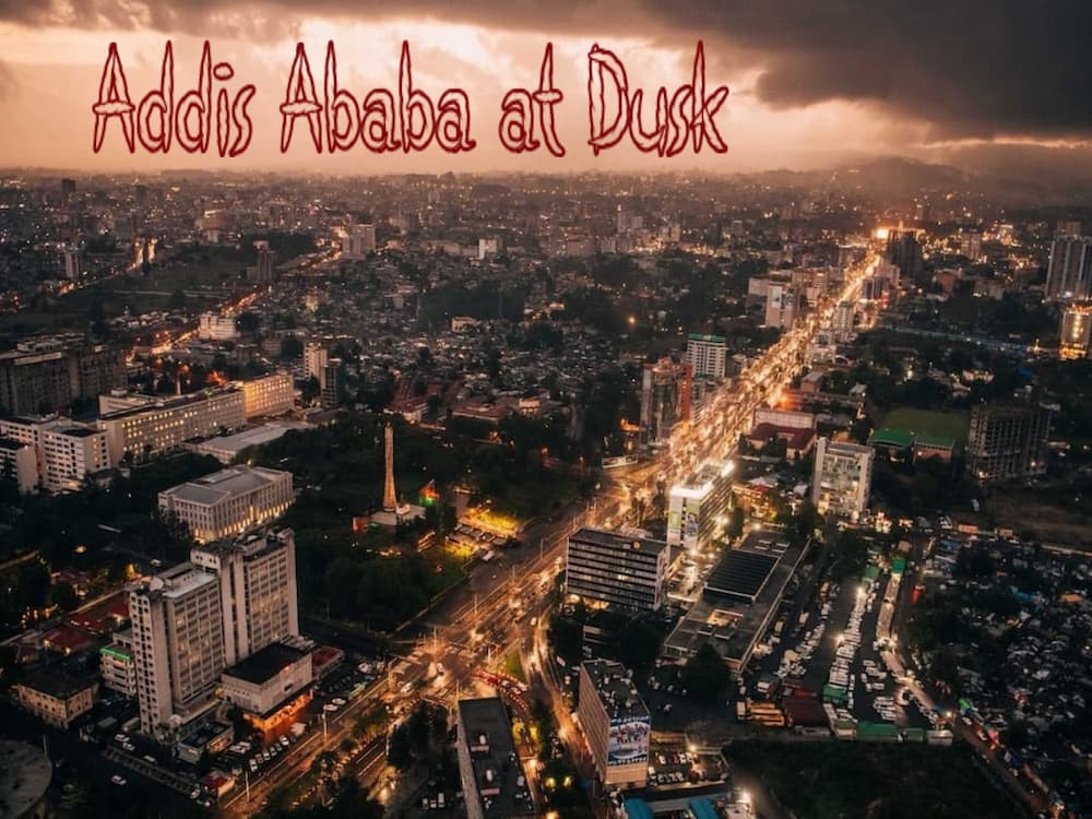 Addis Ababa City View at Dusk