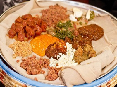 Cultural Ethiopian Meal known as Mahberawi