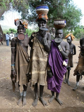 Women from Mursi Tribe of South Ethiopia
